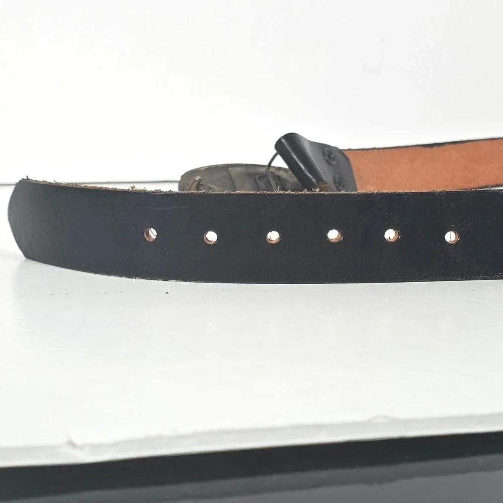 Kodiak Racing Team Belt Buckle Mens 40 Black Leather Vintage NASCAR Pontiac 27